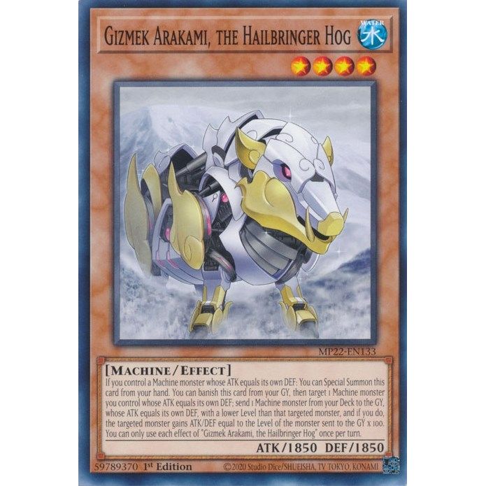 Image for Gizmek Arakami, the Hailbringer Hog (MP22-EN133) (MP22) - YuGiOh