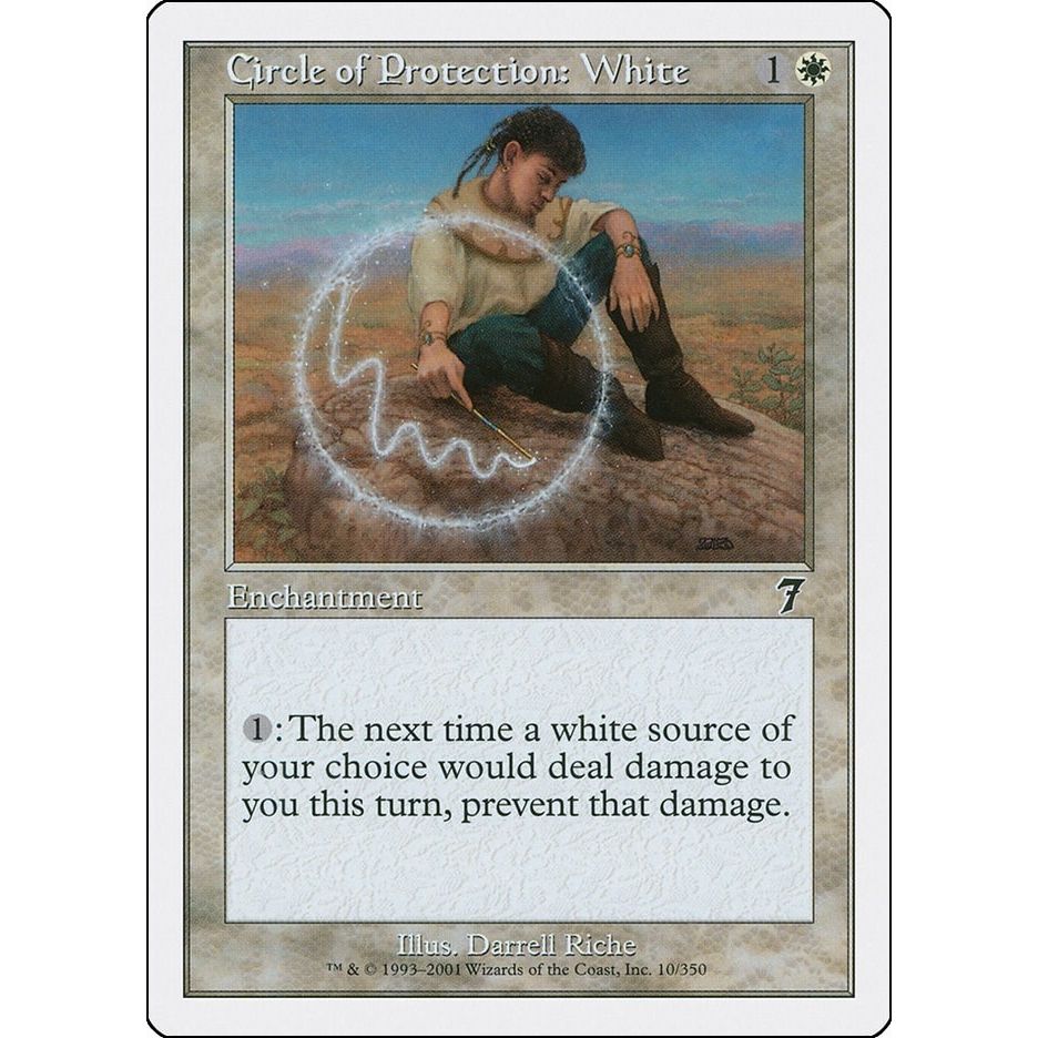Image for Circle of Protection: White (10) (7ED) - Magic: The Gathering
