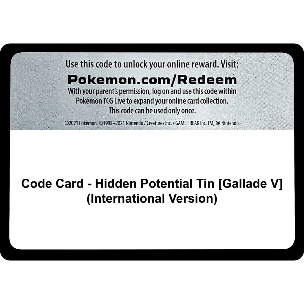 Image for Code Card - Hidden Potential Tin [Gallade V] (International Version) (MCAP) - Pokemon