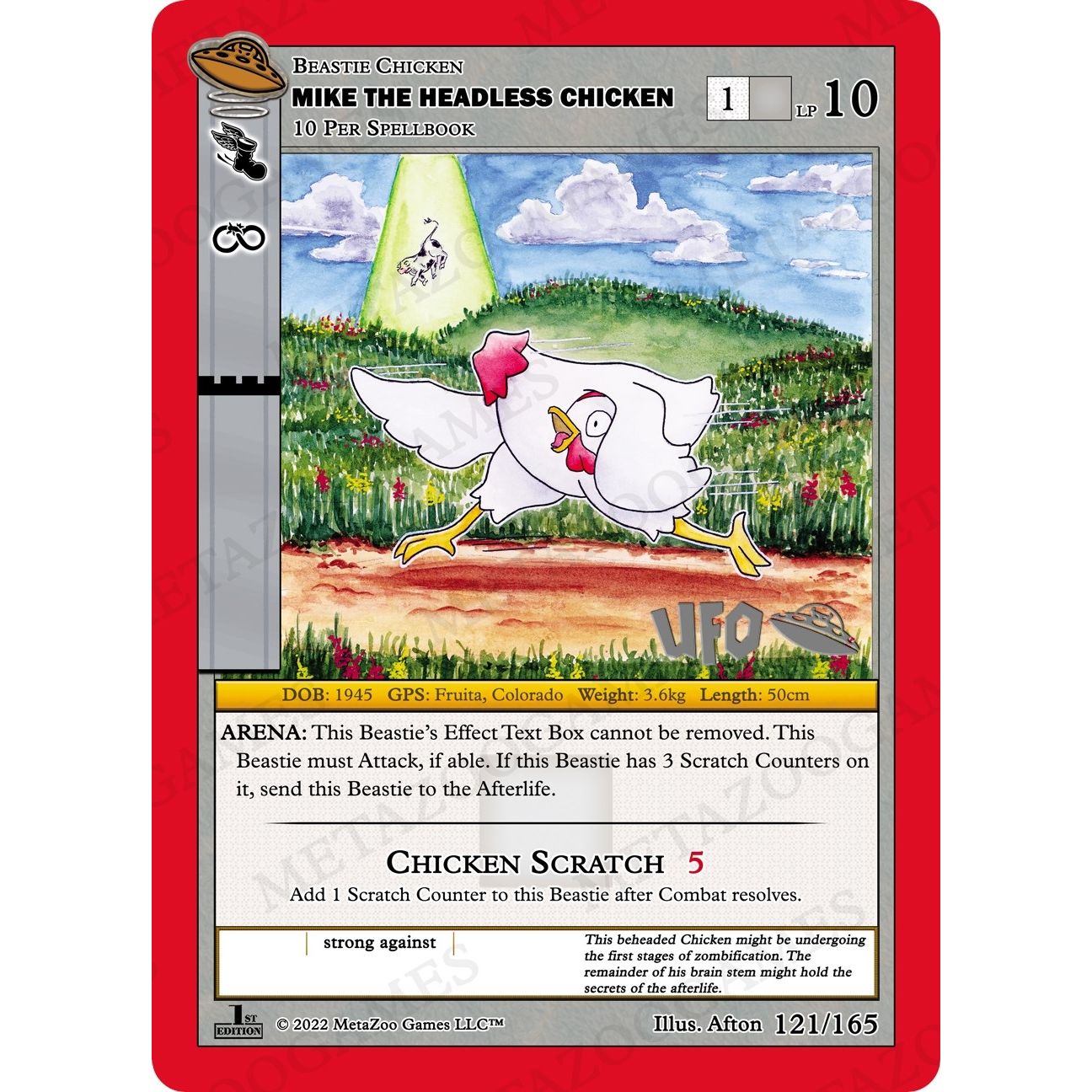 Image for Mike the Headless Chicken (121/165) (UFOFE-SP) - MetaZoo