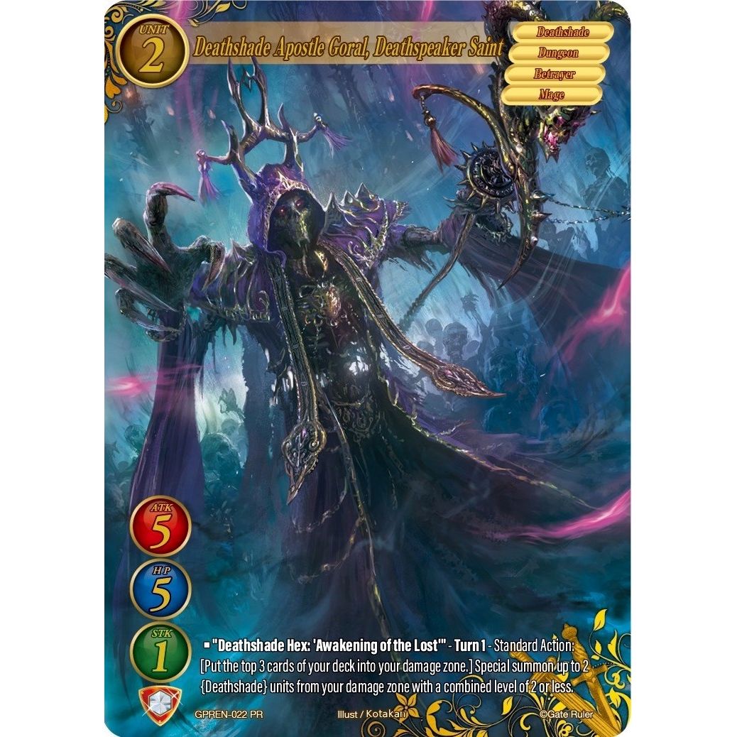 Image for Deathshade Apostle Goral, Deathspeaker Saint (GPREN-022 PR) (GPR) - Gate Ruler