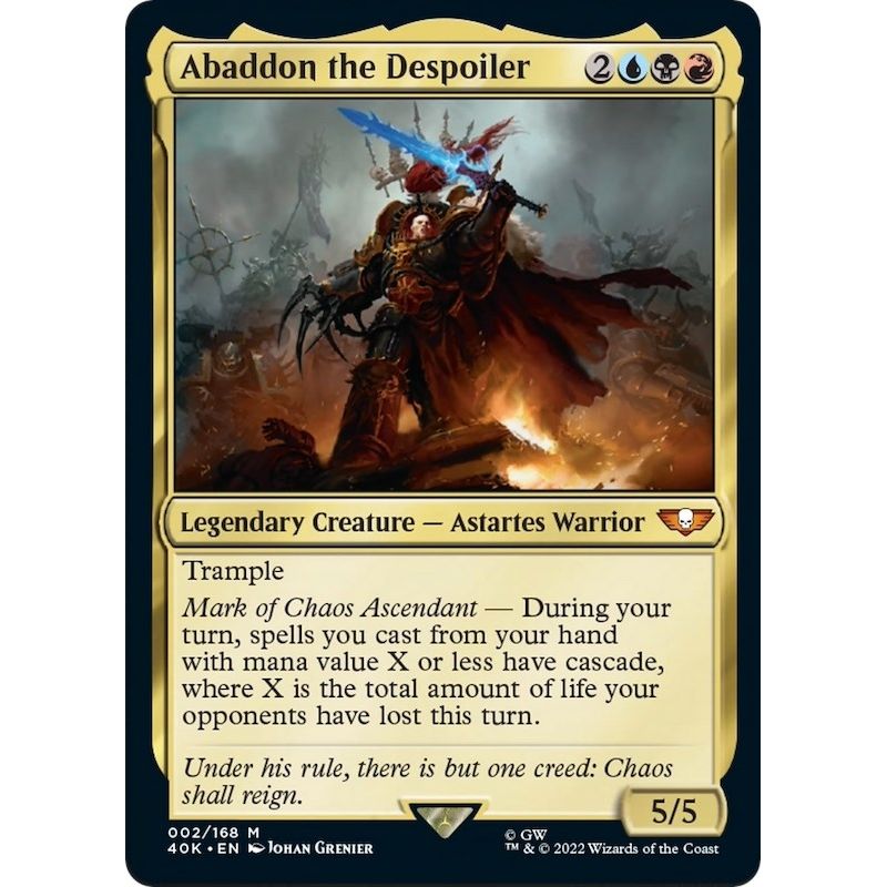 Image for Abaddon the Despoiler (Surge Foil) (2) (40K) - Magic: The Gathering