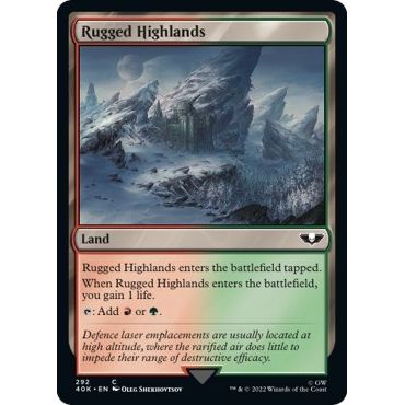 Image for Rugged Highlands (Surge Foil) (292) (40K) - Magic: The Gathering
