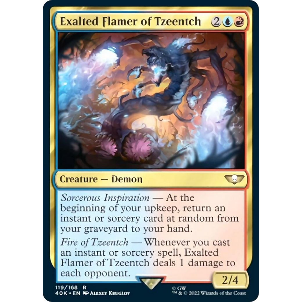 Image for Exalted Flamer of Tzeentch (Surge Foil) (119) (40K) - Magic: The Gathering