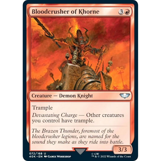 Image for Bloodcrusher of Khorne (Surge Foil) (72) (40K) - Magic: The Gathering