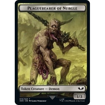 Image for Plaguebearer of Nurgle // Spawn Double-Sided Token (15 // 16) (40K) - Magic: The Gathering