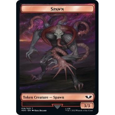 Image for Spawn // Astartes Warrior (012) Double-Sided Token (16 // 12) (40K) - Magic: The Gathering