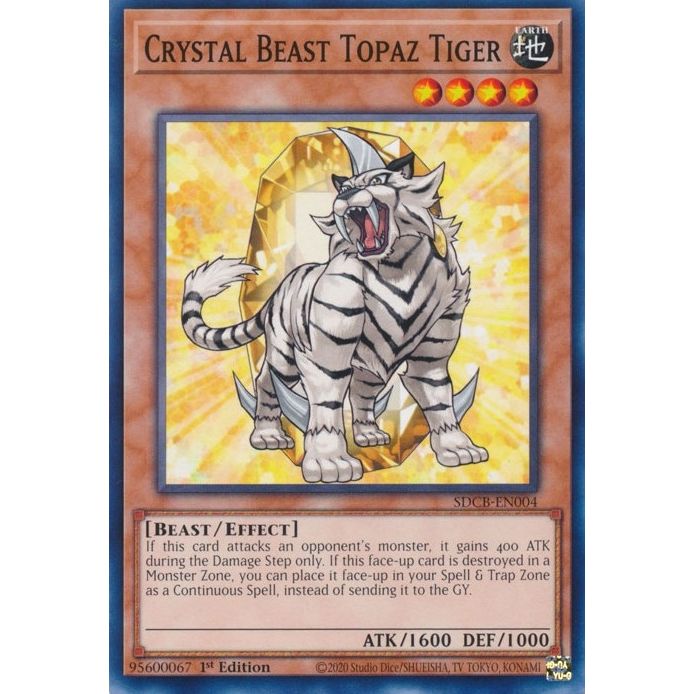 Image for Crystal Beast Topaz Tiger (SDCB-EN004) (SDCB) - YuGiOh