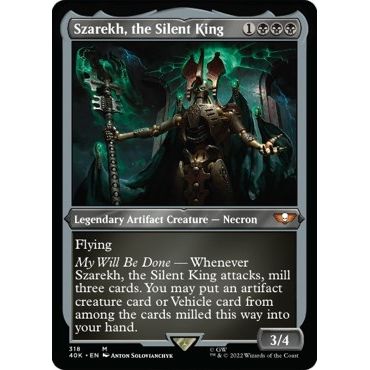 Image for Szarekh, the Silent King (Display Commander) (Foil Etched) - Thick Stock (318) (40K) - Magic: The Gathering