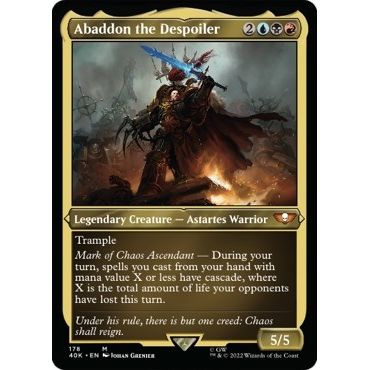 Image for Abaddon the Despoiler (Display Commander) (Surge Foil) - Thick Stock (178) (40K) - Magic: The Gathering