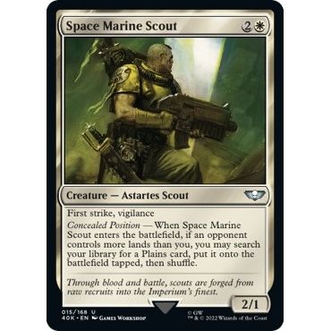 Image for Space Marine Scout (15) (40K) - Magic: The Gathering