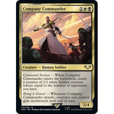 Image for Company Commander (Surge Foil) (113) (40K) - Magic: The Gathering