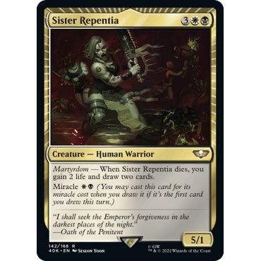 Image for Sister Repentia (Surge Foil) (142) (40K) - Magic: The Gathering