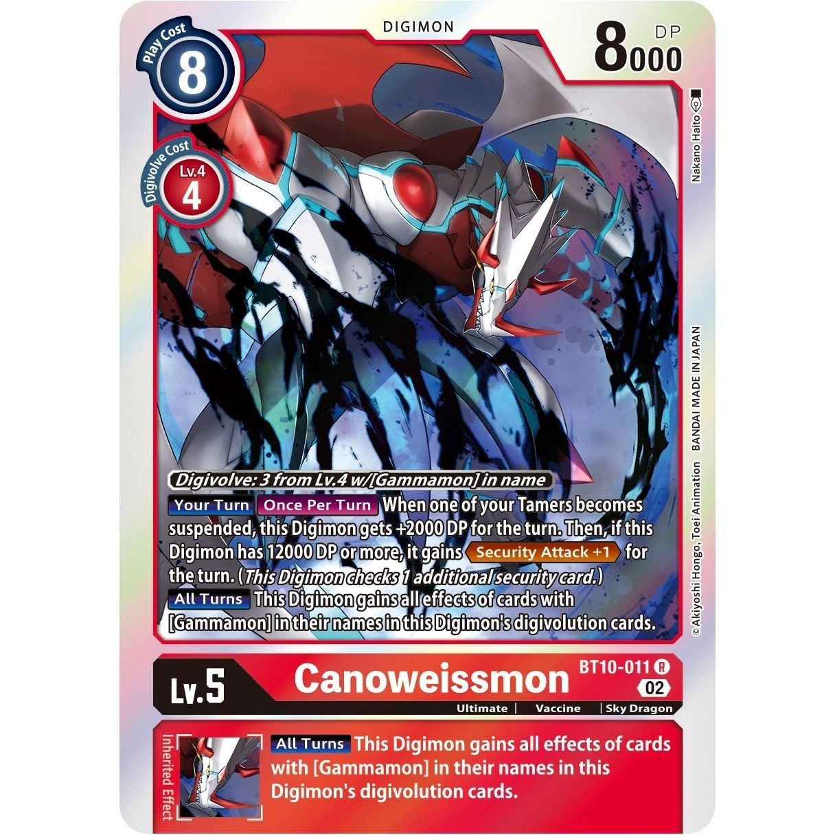 Image for Canoweissmon (BT10-011 R) (BT10) - Digimon Card Game