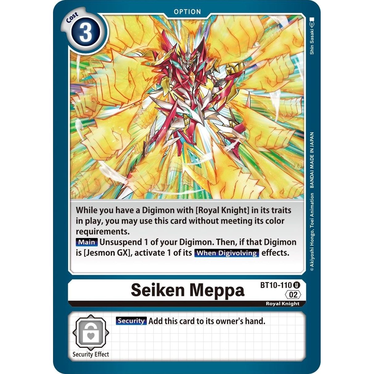 Image for Seiken Meppa (BT10-110 U) (BT10) - Digimon Card Game
