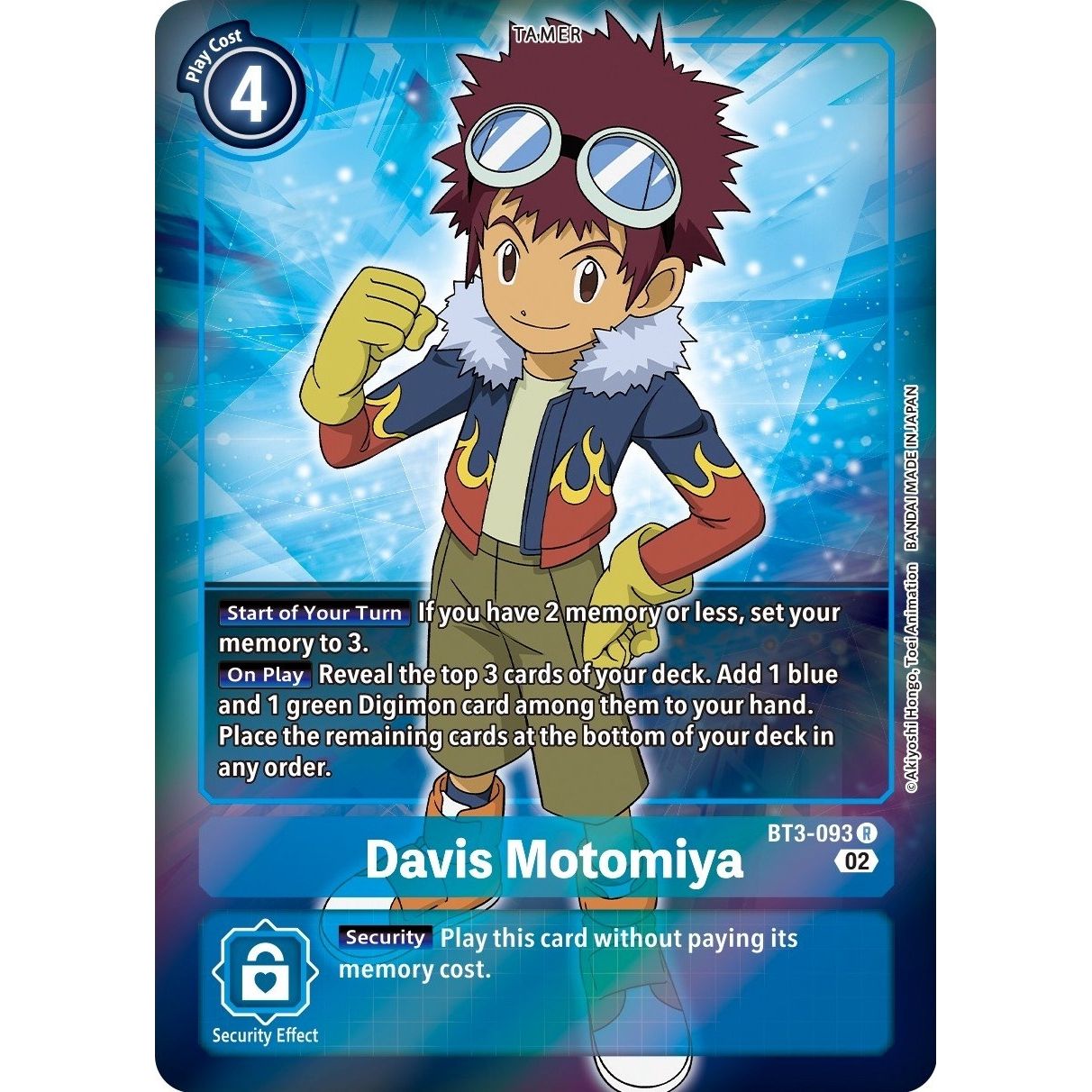 Image for Davis Motomiya (Alternate Art) (BT3-093 R) (ST-12) - Digimon Card Game