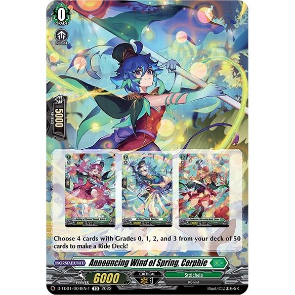 Image for Announcing Wind of Spring, Corphie (Tutorial Card) (D-TD01/004EN-T) (D-TD01) - Cardfight Vanguard