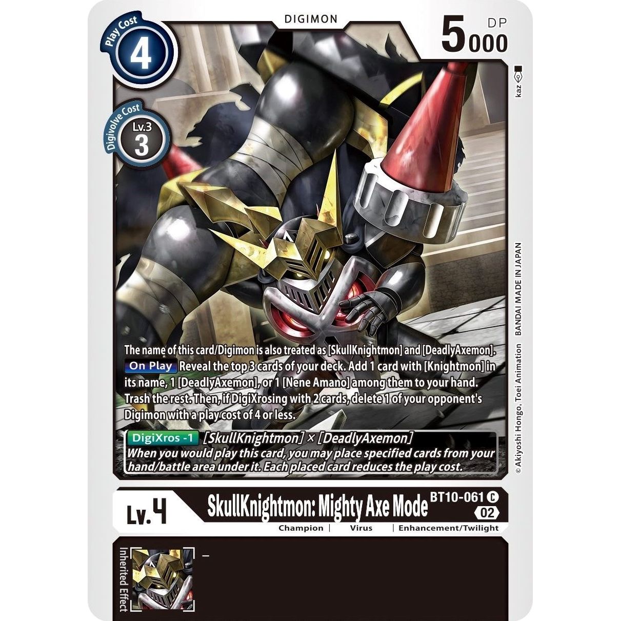 Image for SkullKnightmon: Mighty Axe Mode (BT10-061 C) (BT10) - Digimon Card Game