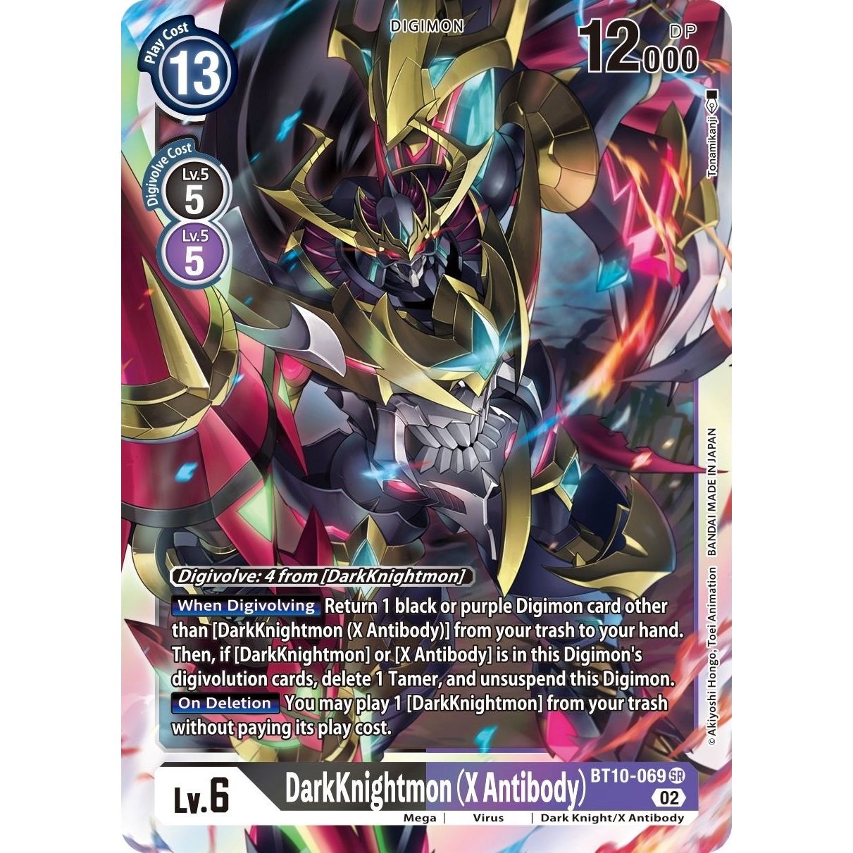 Image for DarkKnightmon (X Antibody) (BT10-069 SR) (BT10) - Digimon Card Game