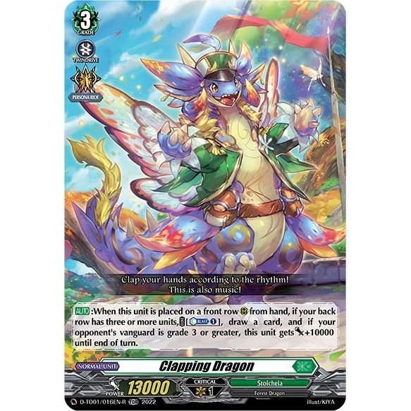 Image for Clapping Dragon (Foil) (D-TD01/016EN-R) (D-TD01) - Cardfight Vanguard