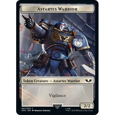 Image for Astartes Warrior (001) // Clue Double-Sided Token (1 // 21) (40K) - Magic: The Gathering