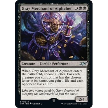 Image for Gray Merchant of Alphabet (75) (UNF) - Magic: The Gathering