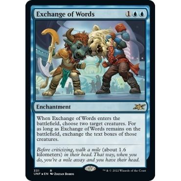 Image for Exchange of Words (Galaxy Foil) (331) (UNF) - Magic: The Gathering