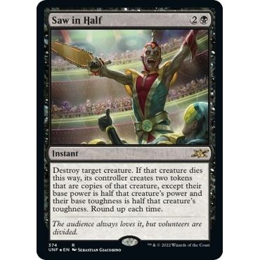 Image for Saw in Half (Galaxy Foil) (374) (UNF) - Magic: The Gathering