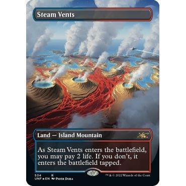 Image for Steam Vents (Borderless) (Galaxy Foil) (534) (UNF) - Magic: The Gathering