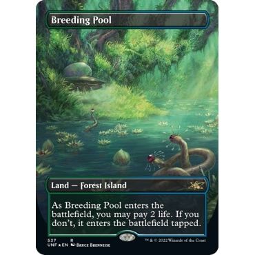 Image for Breeding Pool (Borderless) (Galaxy Foil) (537) (UNF) - Magic: The Gathering