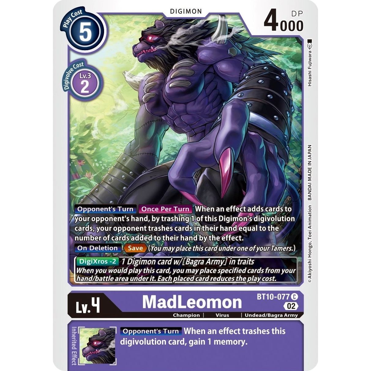 Image for MadLeomon (BT10-077 C) (BT10) - Digimon Card Game