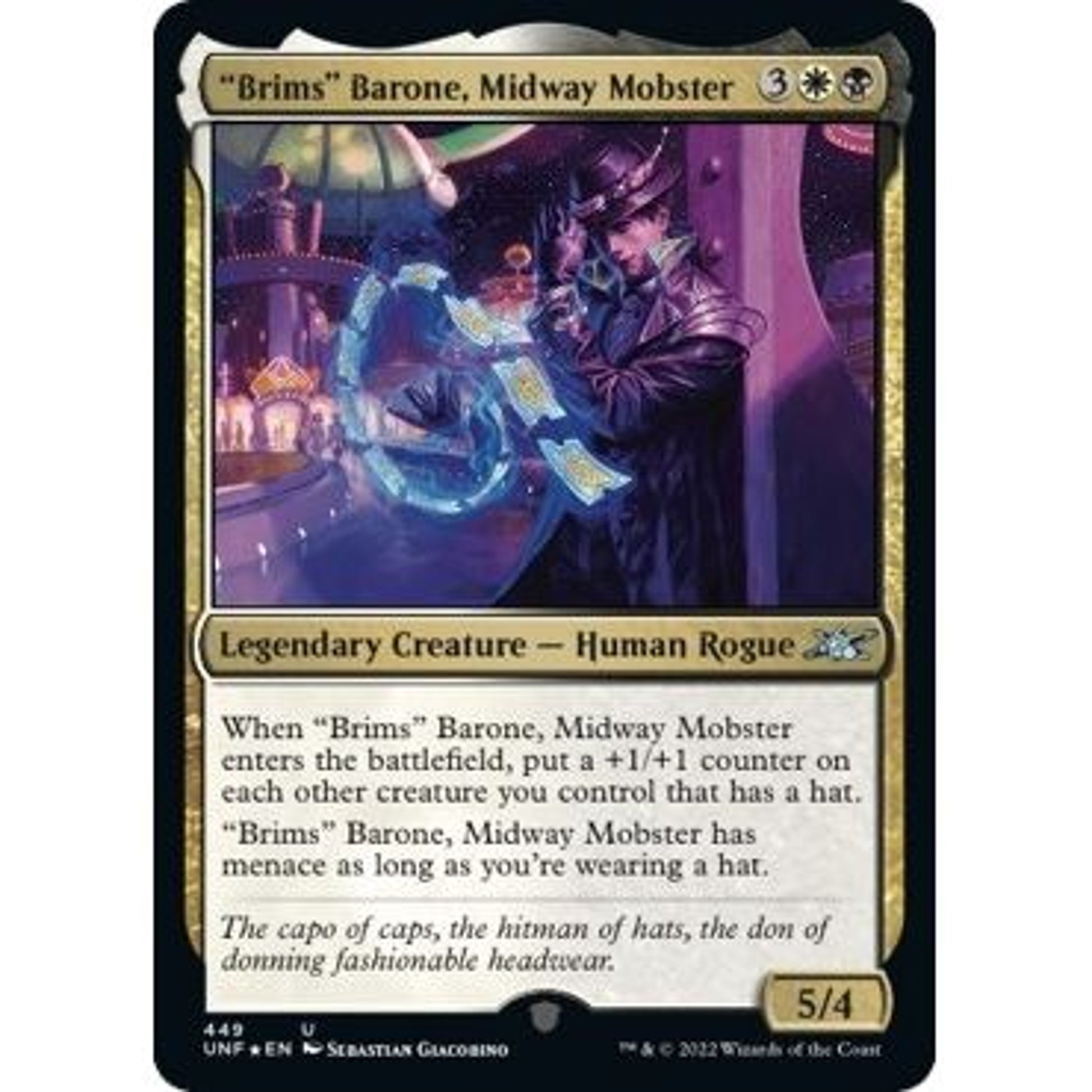 Image for "Brims" Barone, Midway Mobster (Galaxy Foil) (449) (UNF) - Magic: The Gathering