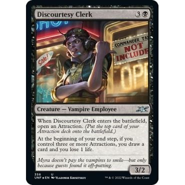 Image for Discourtesy Clerk (Galaxy Foil) (356) (UNF) - Magic: The Gathering
