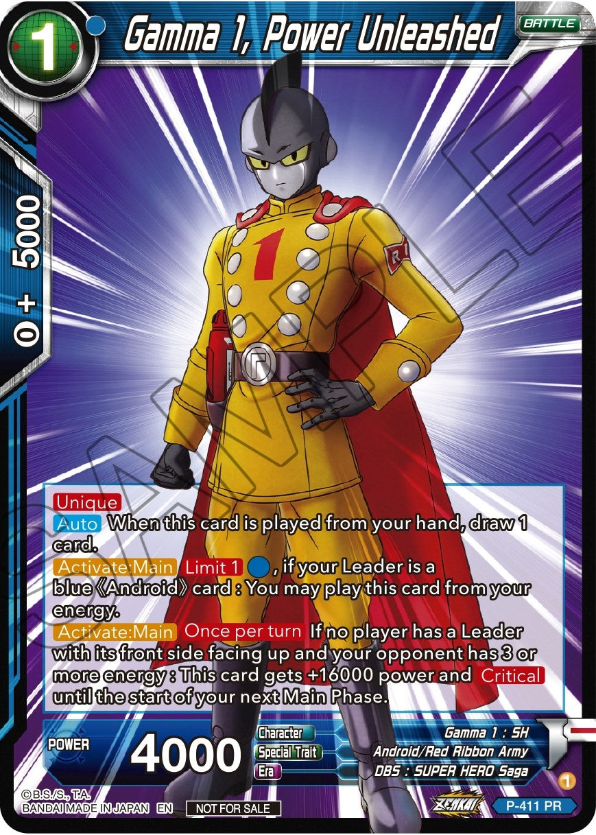 Image for Gamma 1, Power Unleashed (Zenkai Series Tournament Pack Vol.1) (P-411) (TPR) - Dragon Ball Super: Masters