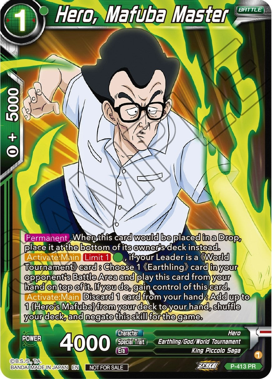 Image for Hero, Mafuba Master (Zenkai Series Tournament Pack Vol.1) (P-413) (TPR) - Dragon Ball Super: Masters