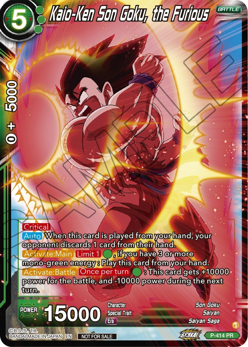 Image for Kaio-Ken Son Goku, the Furious (Zenkai Series Tournament Pack Vol.1) (P-414) (TPR) - Dragon Ball Super: Masters
