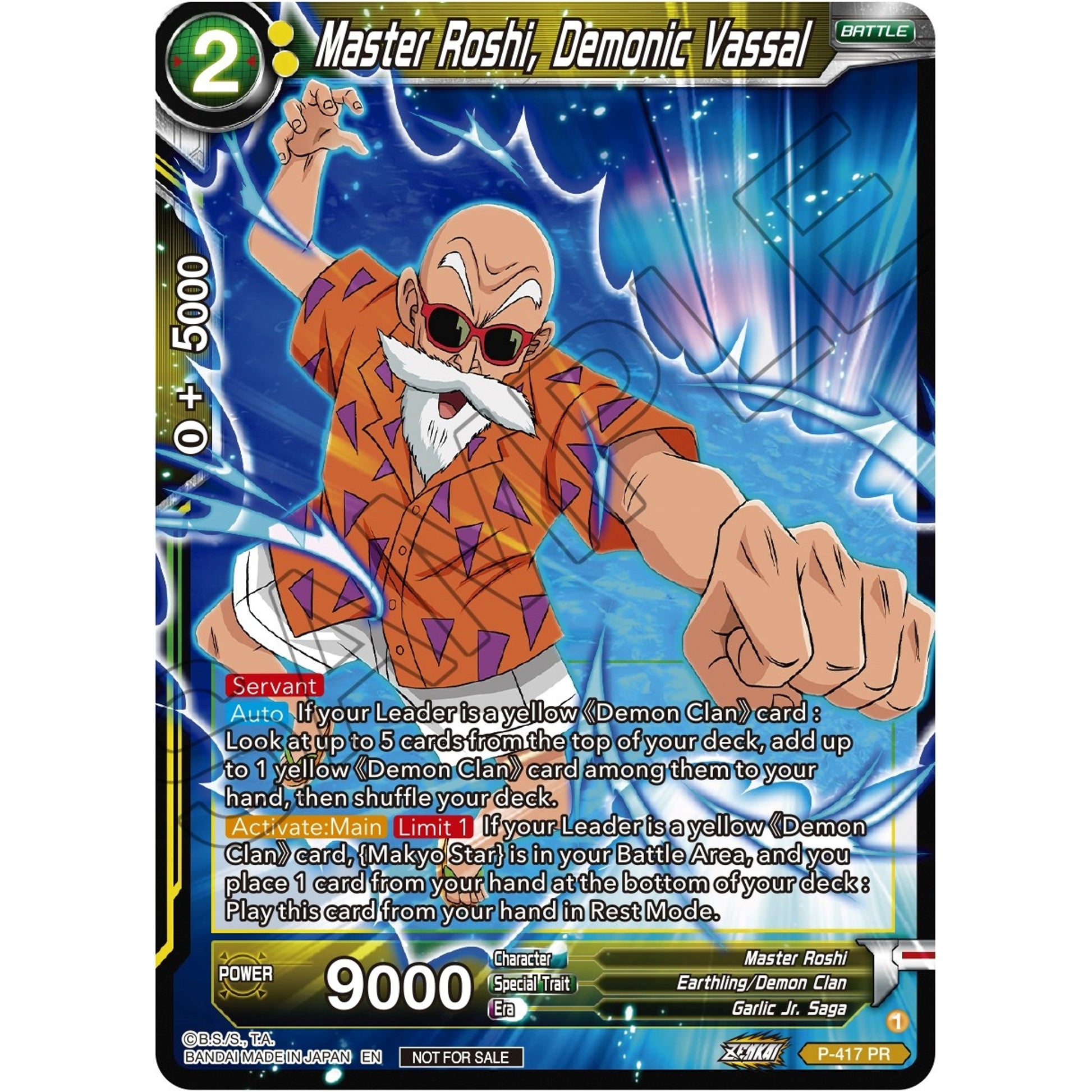 Image for Master Roshi, Demonic Vassal (Zenkai Series Tournament Pack Vol.1) (P-417) (TPR) - Dragon Ball Super: Masters