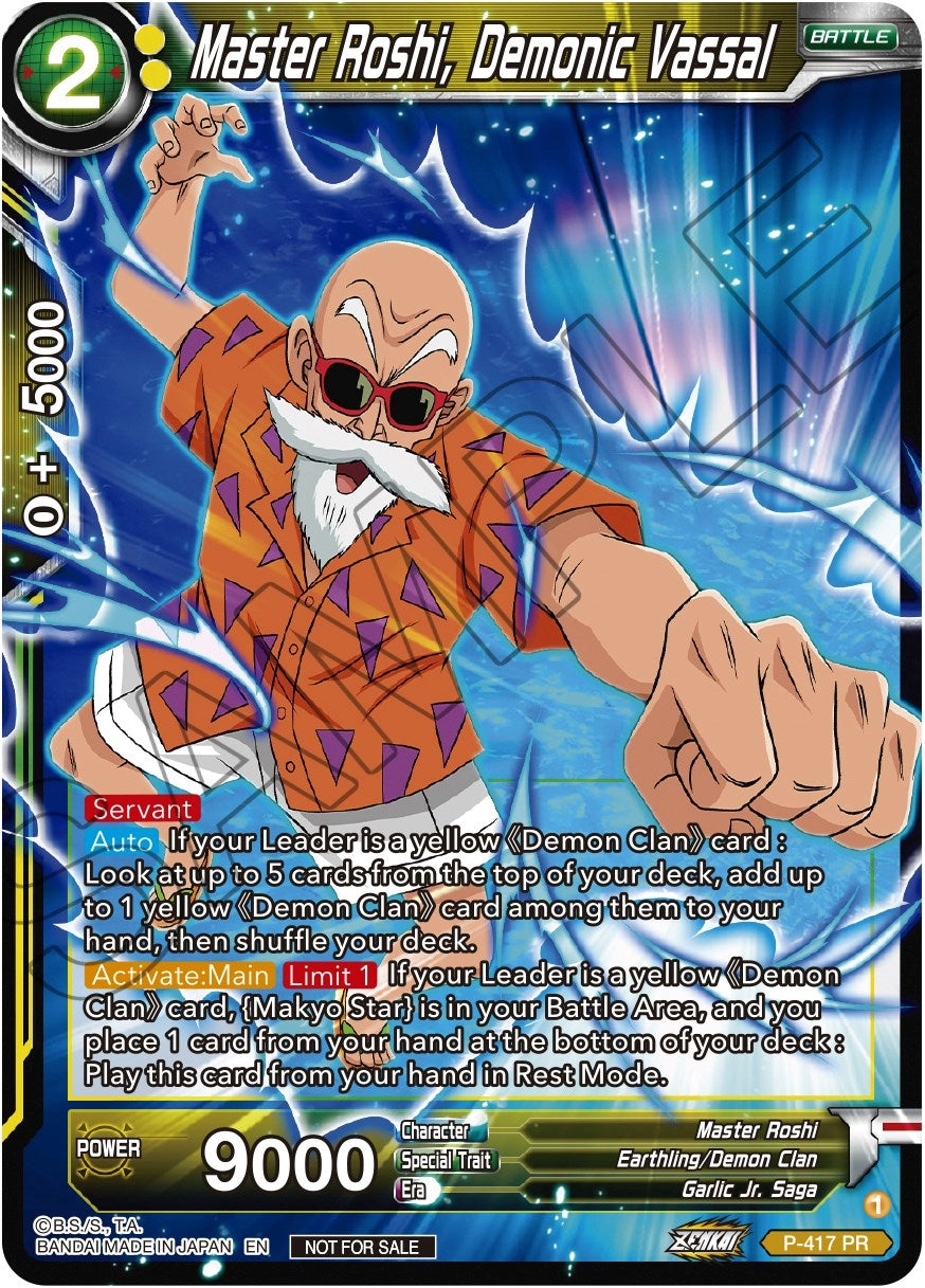 Image for Master Roshi, Demonic Vassal (Zenkai Series Tournament Pack Vol.1) (P-417) (TPR) - Dragon Ball Super: Masters