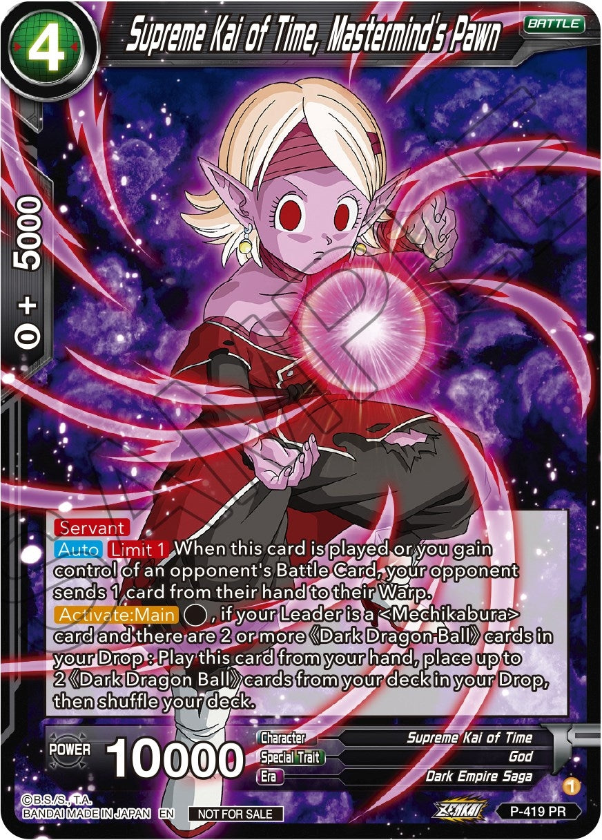 Image for Supreme Kai of Time, Mastermind's Pawn (Zenkai Series Tournament Pack Vol.1) (P-419) (TPR) - Dragon Ball Super: Masters