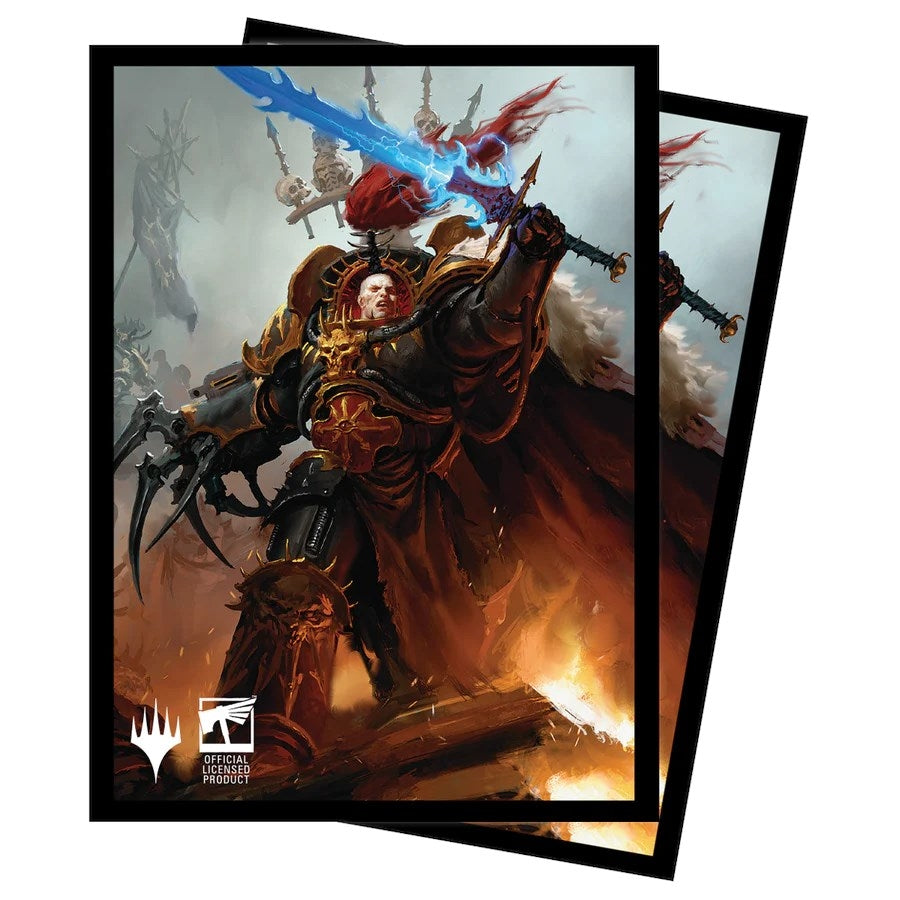 Image for Warhammer 40K Commander Abaddon the Despoiler Standard Deck Protector sleeves for Magic (100-pack) - Card Sleeves