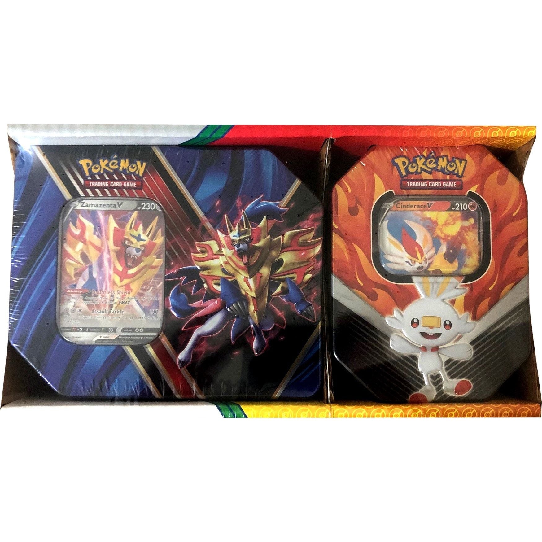 Image for Legends of Galar Tin + Galar Partners Tin 2-pack [Zamazenta V/Cinderace V] (Retail Exclusive) - Pokemon