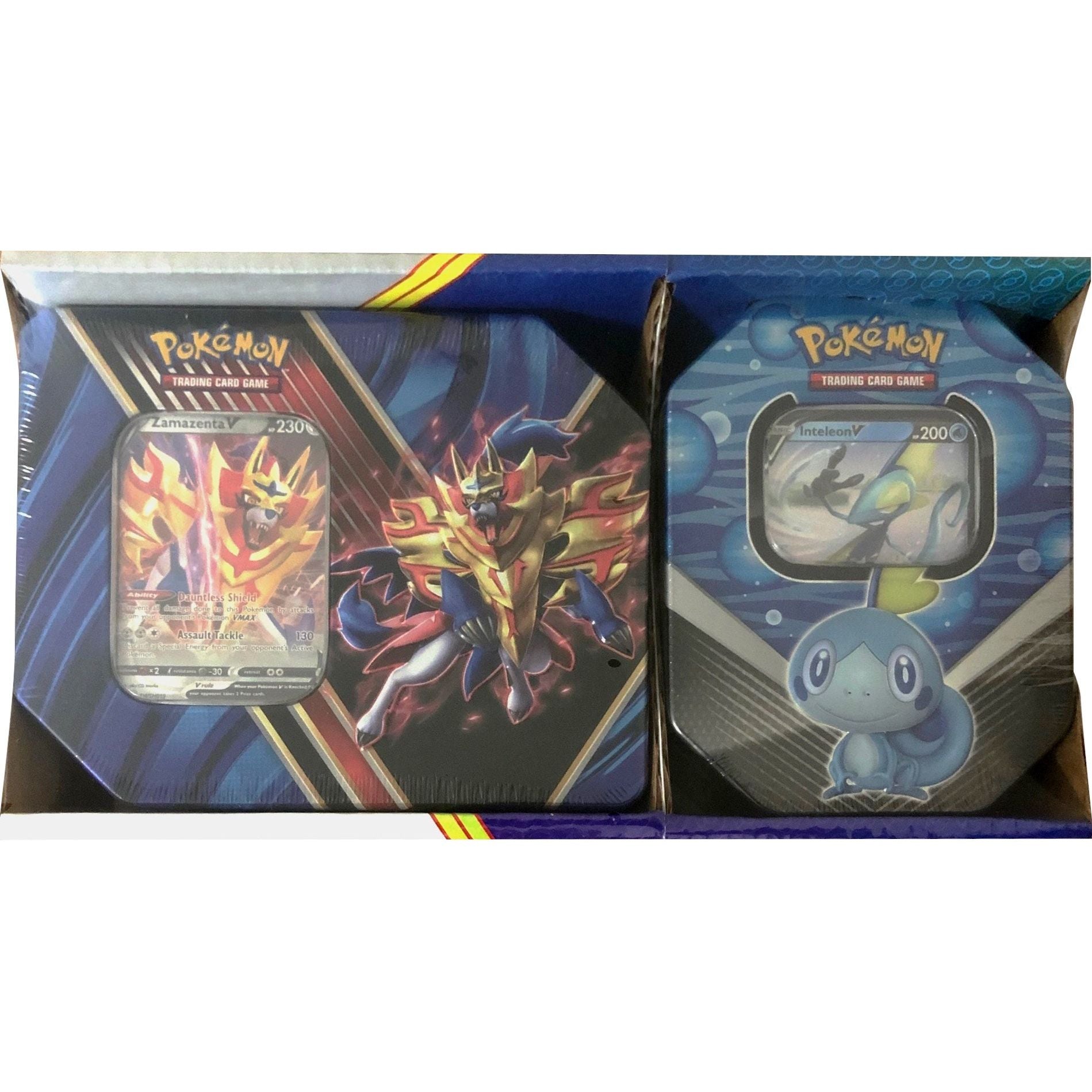 Image for Legends of Galar Tin + Galar Partners Tin 2-pack [Zamazenta V/Inteleon V] (Retail Exclusive) - Pokemon