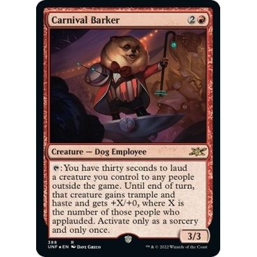 Image for Carnival Barker (Galaxy Foil) (388) (UNF) - Magic: The Gathering