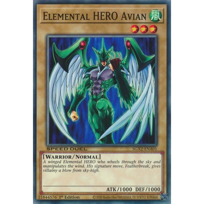 Image for Elemental HERO Avian (SGX2-ENA01) (SGX2) - YuGiOh