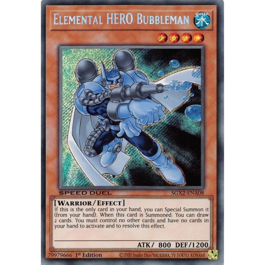 Image for Elemental HERO Bubbleman (Secret Rare) (SGX2-ENA08) (SGX2) - YuGiOh