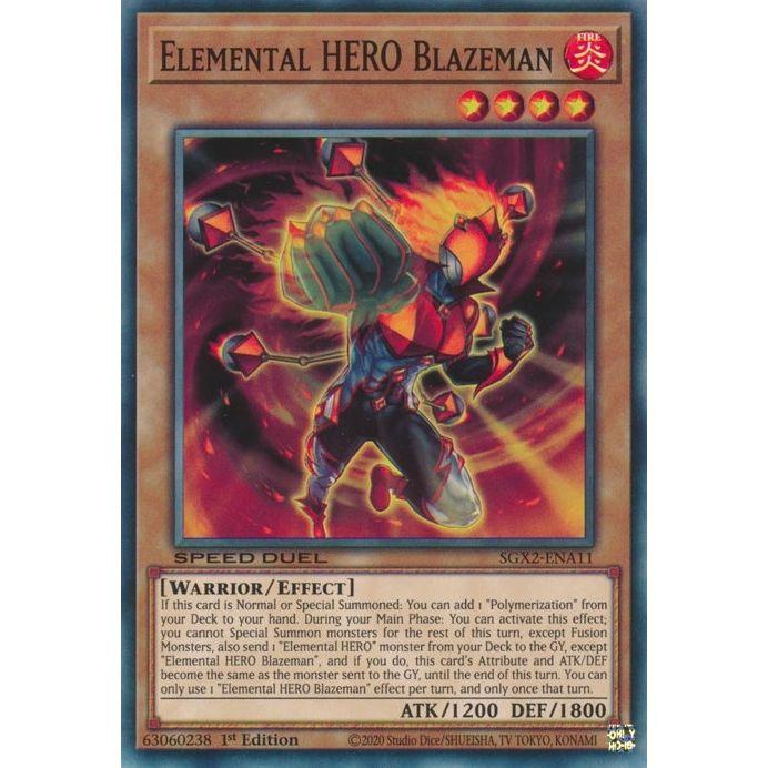 Image for Elemental HERO Blazeman (SGX2-ENA11) (SGX2) - YuGiOh