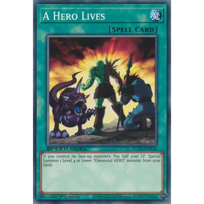 Image for A Hero Lives (SGX2-ENA16) (SGX2) - YuGiOh