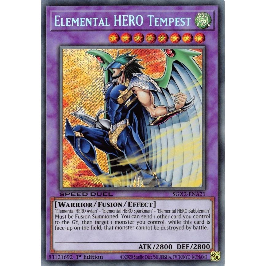 Image for Elemental HERO Tempest (Secret Rare) (SGX2-ENA21) (SGX2) - YuGiOh