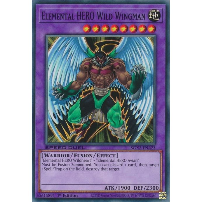 Image for Elemental HERO Wild Wingman (SGX2-ENA23) (SGX2) - YuGiOh