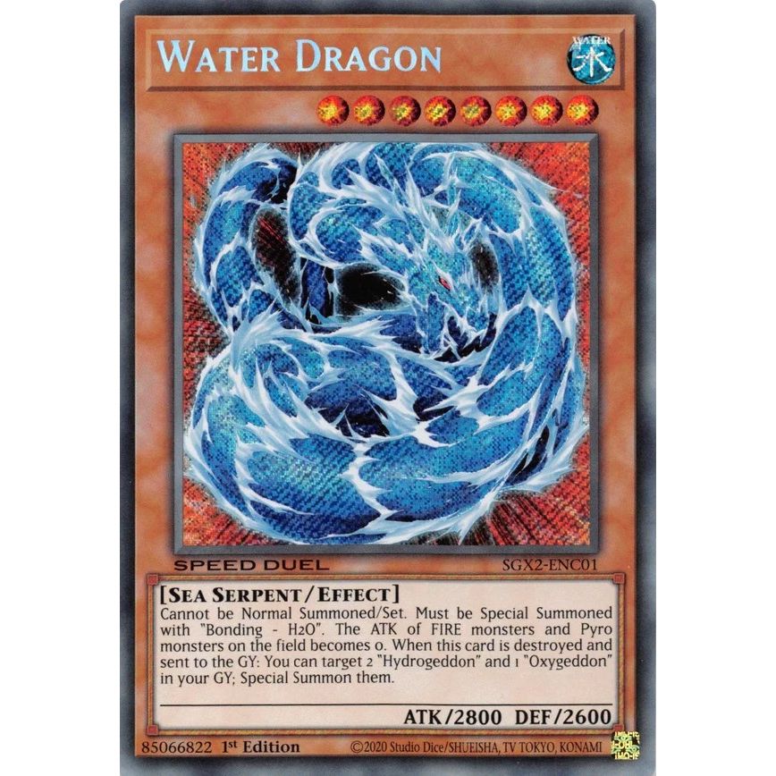 Image for Water Dragon (Secret Rare) (SGX2-ENC01) (SGX2) - YuGiOh